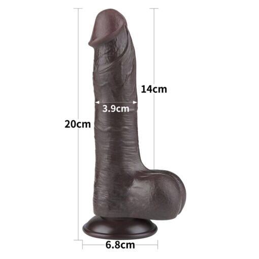 8' sliding skin dual layer dong black - obrazek 2