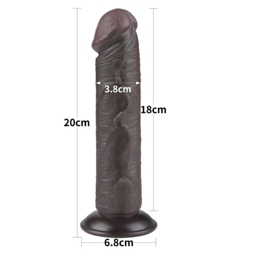 8' sliding skin dual layer dong black - obrazek 2