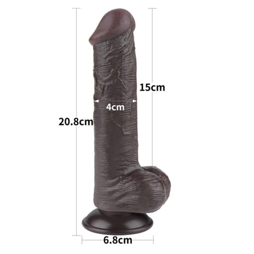 8' sliding skin dual layer dong black - obrazek 2