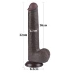 9' sliding skin dual layer dong black - obrazek 2