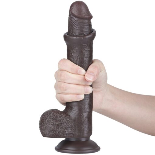 9' sliding skin dual layer dong black - obrazek 4