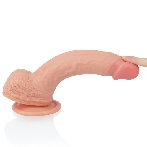 8.5' dual layered platinum silicone cock - obrazek 7