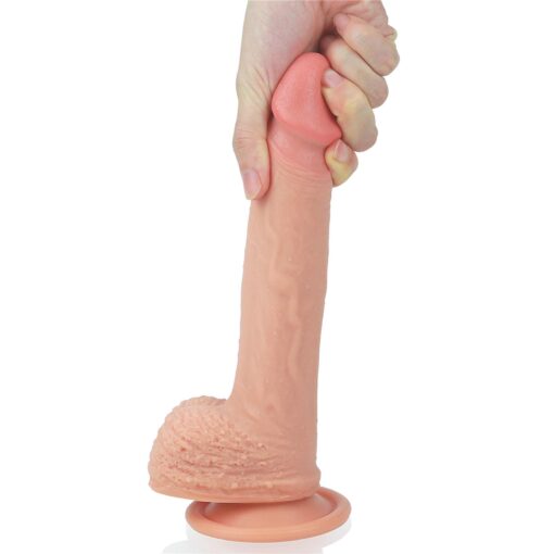 8.5' dual layered platinum silicone cock - obrazek 8