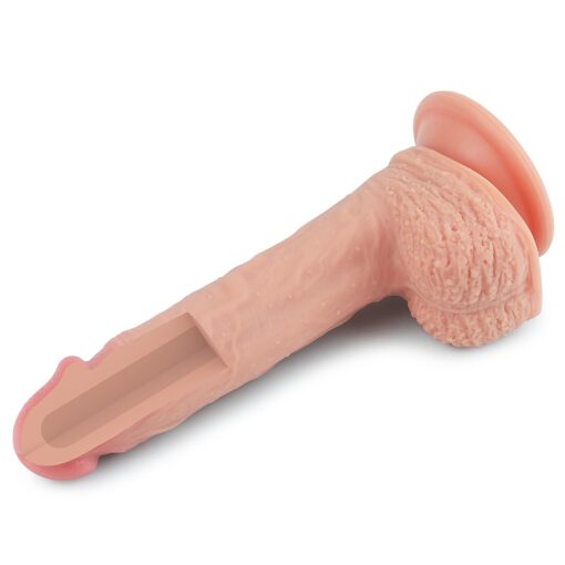 8.5' dual layered platinum silicone cock - obrazek 9