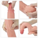 8' dual layered platinum silicone cock - obrazek 2