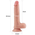 8' dual layered platinum silicone cock - obrazek 3