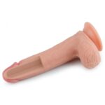 8' dual layered platinum silicone cock - obrazek 4
