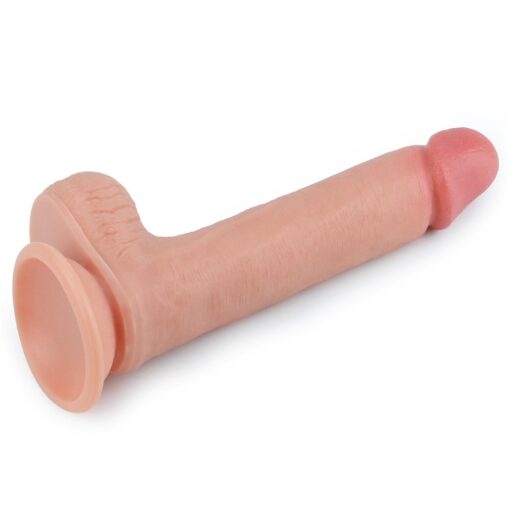 8' dual layered platinum silicone cock - obrazek 6