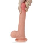 8' dual layered platinum silicone cock - obrazek 9