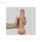 8' dual layered platinum silicone cock - obrazek 11