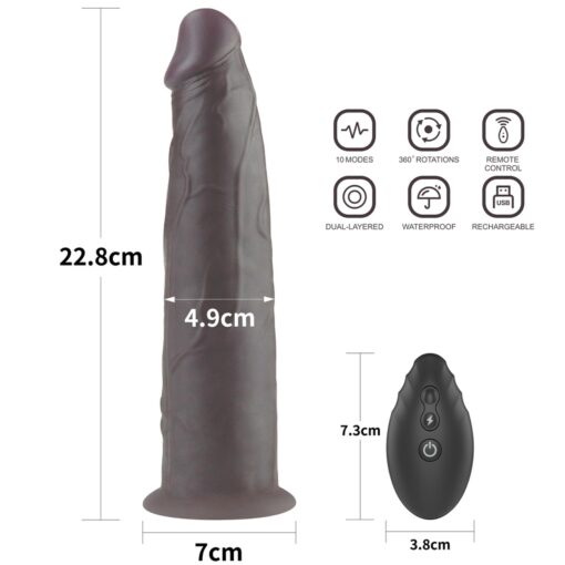 9.0' dual layered platinum silicone rotator - obrazek 2