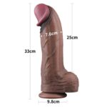 13" dual layered silicone cock xxl - obrazek 2