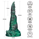Savage charm double-claw vibrating silicone dildo - obrazek 13