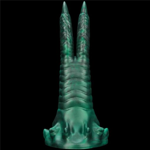 Savage charm double-claw vibrating silicone dildo - obrazek 11