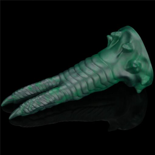 Savage charm double-claw vibrating silicone dildo - obrazek 7