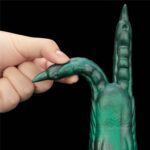 Savage charm double-claw vibrating silicone dildo - obrazek 4