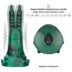 Savage charm double-claw vibrating silicone dildo - obrazek 2