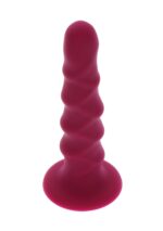 Ribbed dong 6 inch red - obrazek 2