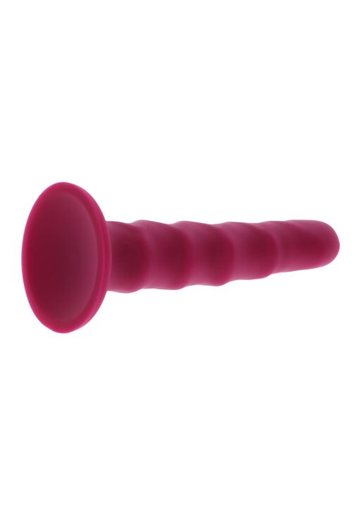 Ribbed dong 6 inch red - obrazek 3