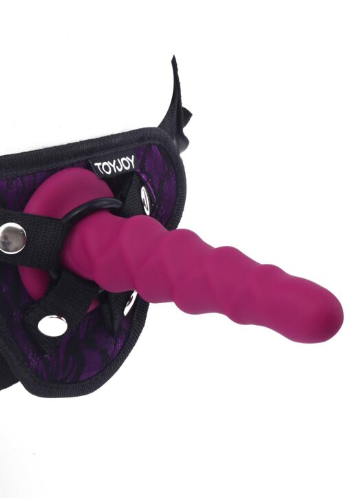 Ribbed dong 6 inch red - obrazek 5