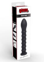 Ribbed dong easy-lock 19 cm black - obrazek 2