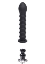 Ribbed dong easy-lock 19 cm black - obrazek 3