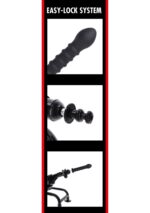 Ribbed dong easy-lock 19 cm black - obrazek 5