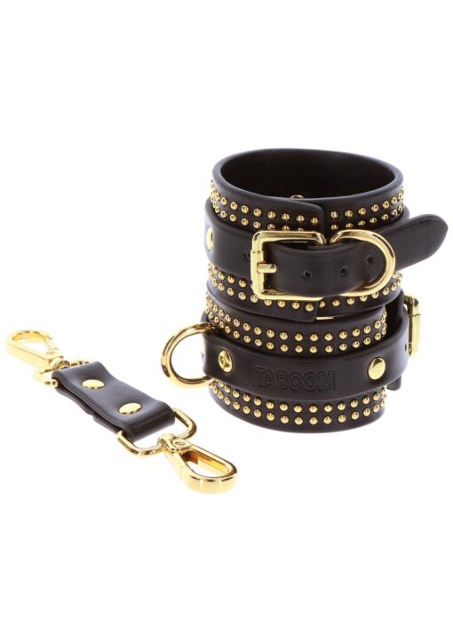 Studded wrist cufs set black - obrazek 15