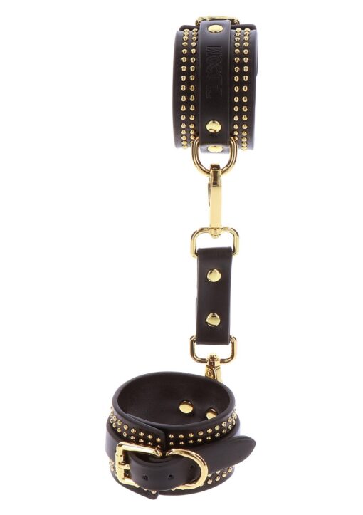 Studded wrist cufs set black - obrazek 17