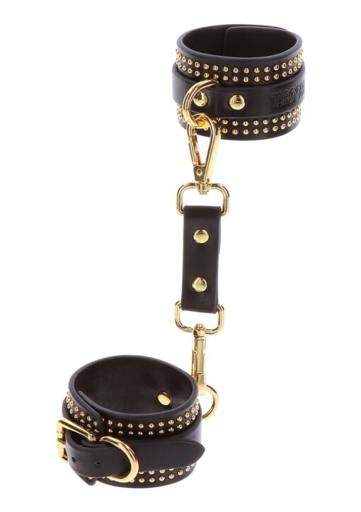 Studded wrist cufs set black - obrazek 18