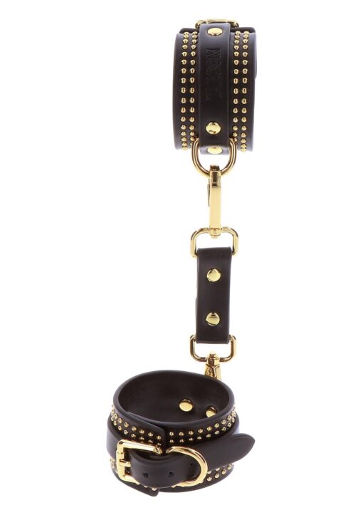 Studded ankle cuffs set black - obrazek 14