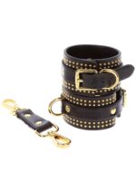 Studded ankle cuffs set black - obrazek 17