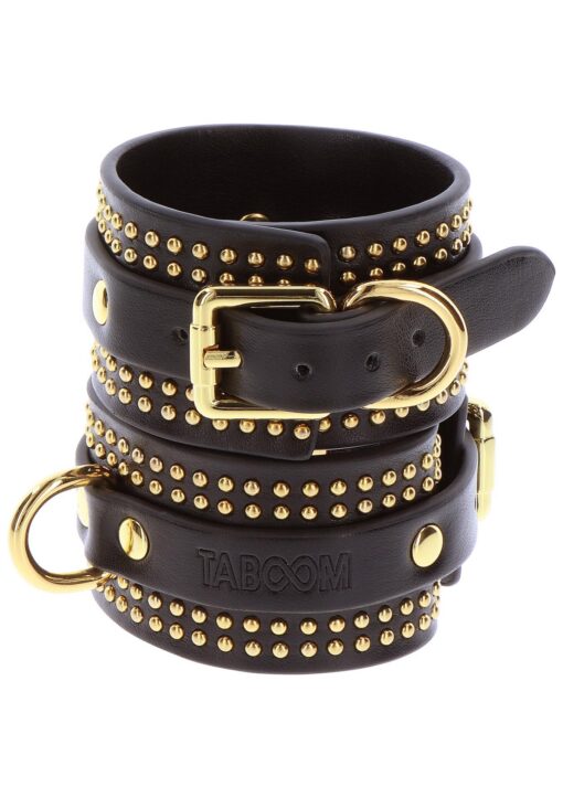 Studded ankle cuffs set black - obrazek 18