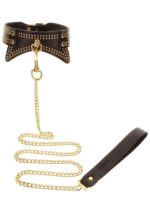 Studded collar and leash black - obrazek 16