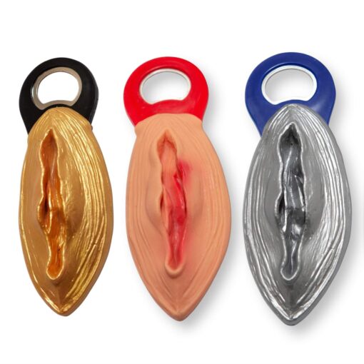 Kinky pleasure - ds014 - pussy bottle opener - quirky and fun tool -gold - obrazek 2