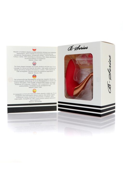 Stymulator - swan massager, interchangeable heads - usb 9 functions / app mobile - obrazek 10