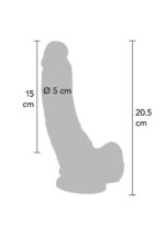 Dildo 8” z jądrami – kolor cielisty - obrazek 3