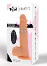 Rotating beads vibrating dildo light skin tone - obrazek 2