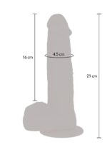 Rotating beads vibrating dildo light skin tone - obrazek 5