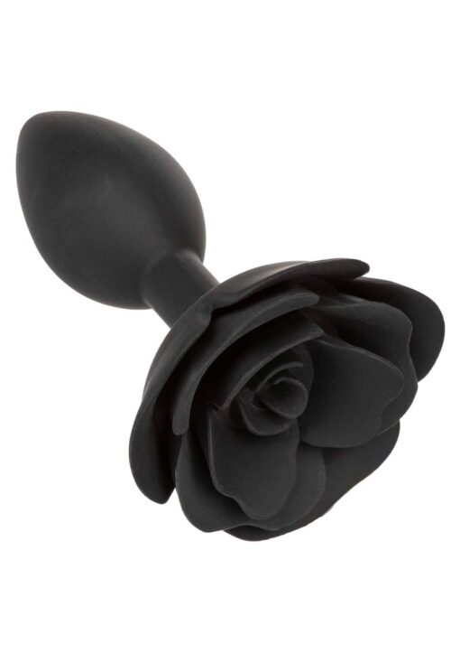 Large rose anal plug black - obrazek 11