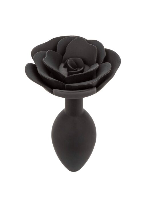 Large rose anal plug black - obrazek 13