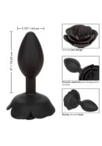 Large rose anal plug black - obrazek 17