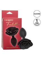 Large rose anal plug black - obrazek 18