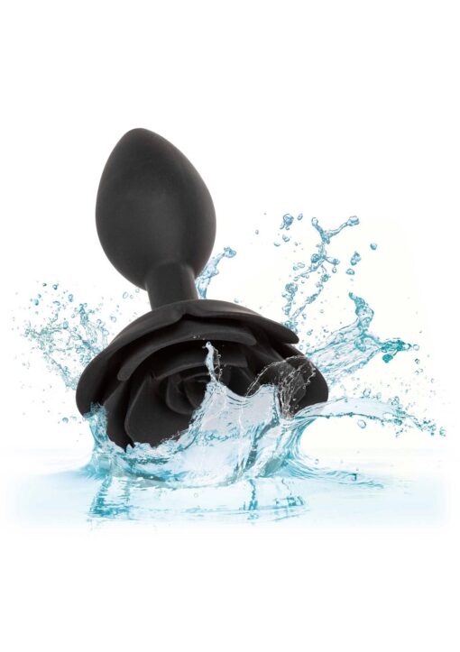 Large rose anal plug black - obrazek 20