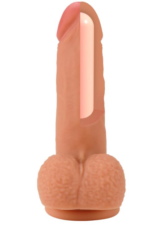 Realistic dildo liquid silicone 18 cm - obrazek 3