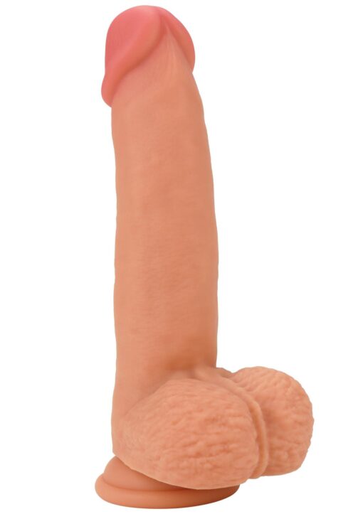 Realistic dildo liquid silicone 18 cm - obrazek 6
