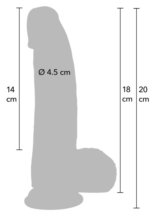 Realistic dildo liquid silicone 18 cm - obrazek 10