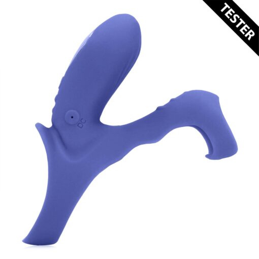 Vibrating cockring with clit stimulation - tamiya blue - obrazek 4
