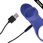 Vibrating cockring with clit stimulation - tamiya blue - obrazek 7