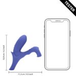 Vibrating cockring with clit stimulation - tamiya blue - obrazek 8